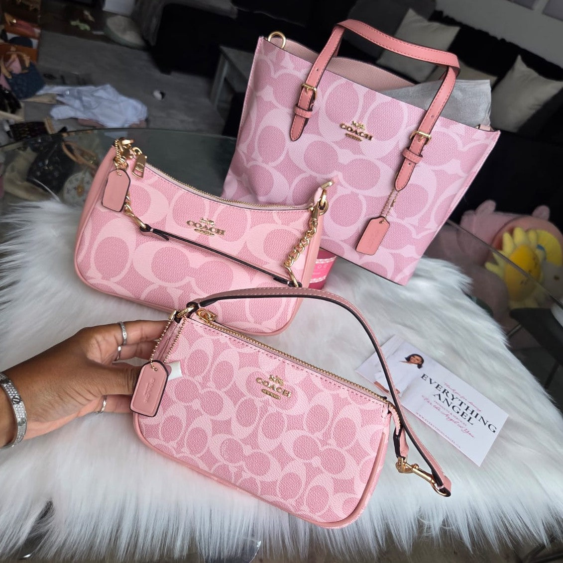 POWDER PINK C LITA BAG + FREE CHARM - on hand ready to go
